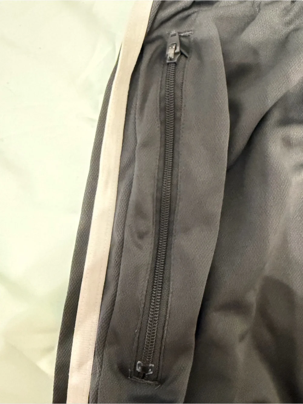 adidas Men’s Black Athletic Shorts with Pale Pink Side Stripes